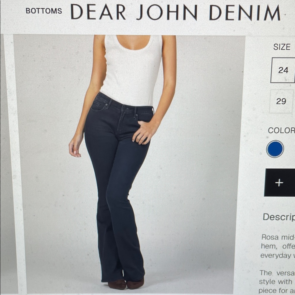 Dear John Women's Rosa Dark Blue flare Cut Jeans